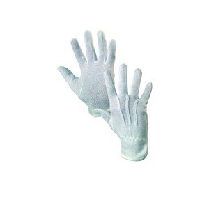 Textilní rukavice MAWA, s PVC terčíky, bílé, vel. 08 CS3310-002-100-08