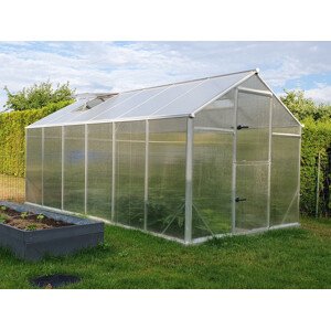 Zahradní skleník Gampre SANUS PRO L-12, hliník, 6 mm