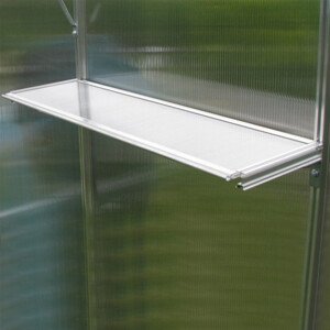 Gampre Polička pro zahradní skleník SANUS, 20 x 70 cm, hliník