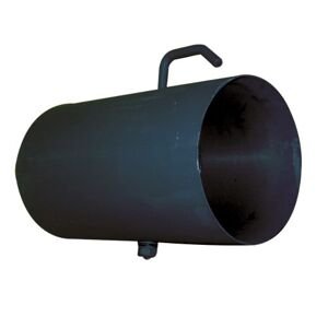 Roura kouřová s klapkou 125 mm/25 cm, silnostěnné 1,5 mm, černá MA654440