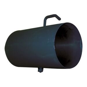 Roura kouřová s klapkou 125 mm/50 cm, silnostěnné 1,5 mm, černá MA654450