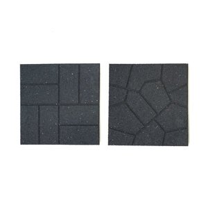 Oboustranná gumová dlaždice Brickface 40 x 40 cm, šedá MHEU5000171