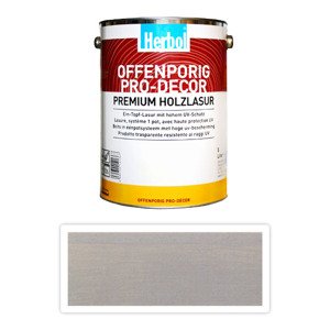 HERBOL Offenporig Pro Decor - univerzální lazura na dřevo 5 l Světle šedá