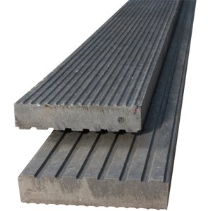Plastová terasová prkna Transform 140x30x1500, rýhovaná, šedá – recyklát