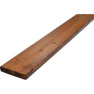 Plotovky dřevěné rovné, severský smrk barvené - odstín ořech 18x95x1500, kvalita AB