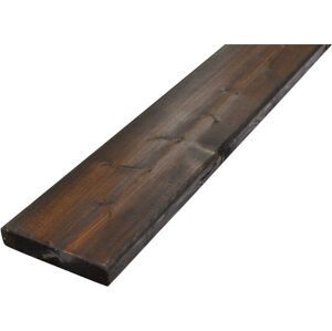 Plotovky dřevěné rovné, severský smrk barvené - odstín palisandr 18x95x1000, kvalita AB