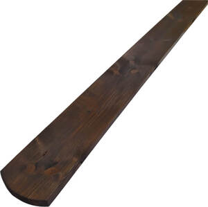 Plotovky dřevěné půlkulaté, severský smrk, barvené - odstín palisandr 18x95x1000, kvalita AB