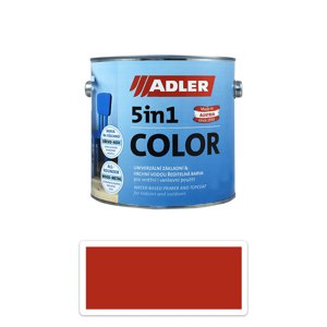 ADLER 5in1 Color - univerzální vodou ředitelná barva 2.5 l Feuerrot / Ohnivě červená  RAL 3000