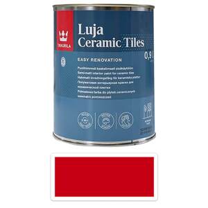 TIKKURILA Luja Ceramic Tiles - barva na keramické obklady 0.9 l Feuerrot / Ohnivě červená  RAL 3000