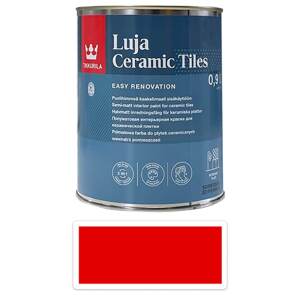TIKKURILA Luja Ceramic Tiles - barva na keramické obklady 0.9 l Dopravní červená RAL 3020