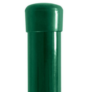 Plotové sloupky DAMIPLAST poplastované kulaté, průměr 38x1600x1,25 Zn + PVC zelené vč. zelené krytky