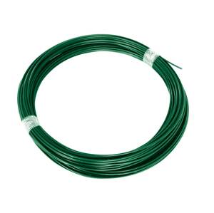 Napínací pozinkový drát s poplastováním, o síle drátu 3,40 mm, o délce 26 m, ZN+PVC zelený
