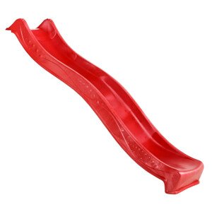 Plastová červená skluzavka s vlnkou, délka 220 cm