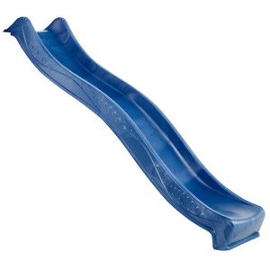 Plastová modrá skluzavka s vlnkou, délka 220 cm