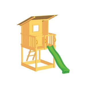 Dětská hrací věž Beach Hut 120 s krátkou skluzavkou