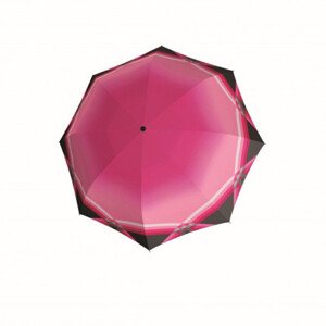 Doppler Magic Mini Carbon Big Cross Over - dámský plně automatický deštník, růžová, geometrický / abstraktní
