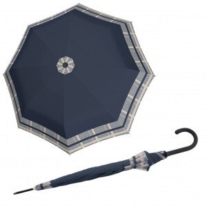Doppler Fiber Flex AC Timeless - dámský holový vystřelovací deštník, modrá, geometrický / abstraktní