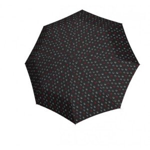 Derby Hit Magic Highlight - dámský plně automatický deštník, černá, puntík
