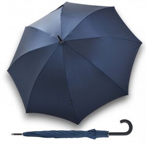 Bugatti Buddy Long - pánský holový vystřelovací deštník, modrá, plná barva