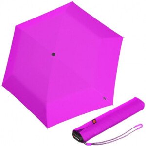 Lehký dámský skládací plochý deštník - Knirps US.050 NEON PINK