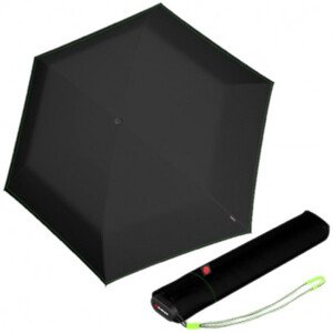 Lehký dámský skládací plochý deštník - Knirps US.050 NEON BLACK