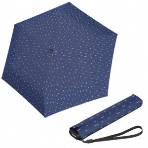Lehký dámský skládací plochý deštník - Knirps US.050 RAIN BLUE