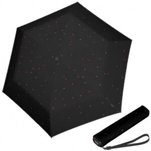 Lehký dámský skládací plochý deštník - Knirps US.050 2SPRAY BLACK