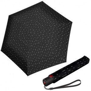 Elegantní dámský plně automatický deštník - Knirps U.200 RAIN BLACK