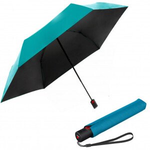 Elegantní dámský plně automatický deštník - Knirps U.200 TURQUOISE WITH BLACK