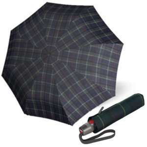 Elegantní dámský plně automatický deštník - Knirps T.200 CHECK HUNTER