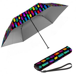 Knirps KNIRPS US.050 CREATE BLACK s UV - lehký plochý dámský skládací deštník