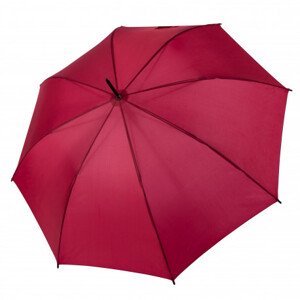 Derby Primo Long automatic - dámský holový vystřelovací deštník, červená, plná barva