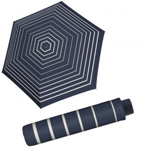 Doppler Fiber Havanna Timeless - dámský skládací deštník, modrá, proužek