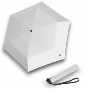 Lehký dámský skládací plochý deštník - Knirps US.050 White