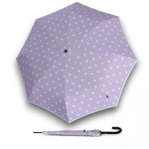 Elegantní holový vystřelovací deštník - Knirps A.760 Stick Automatic Dot Art Lavender