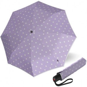 Elegantní dámský plnoautomatický deštník - Knirps A.200 MEDIUM Dot Art Lavender