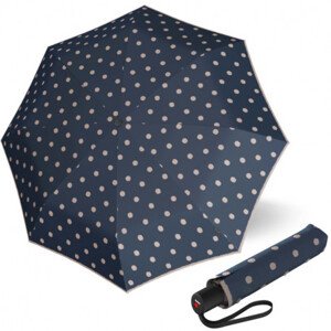 Elegantní dámský plnoautomatický deštník - Knirps A.200 MEDIUM Dot Art Ocean